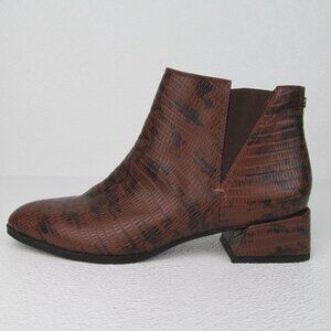 Franco Sarto Nico Faux Leather Snake Skin Ankle Booties Size 7.5M